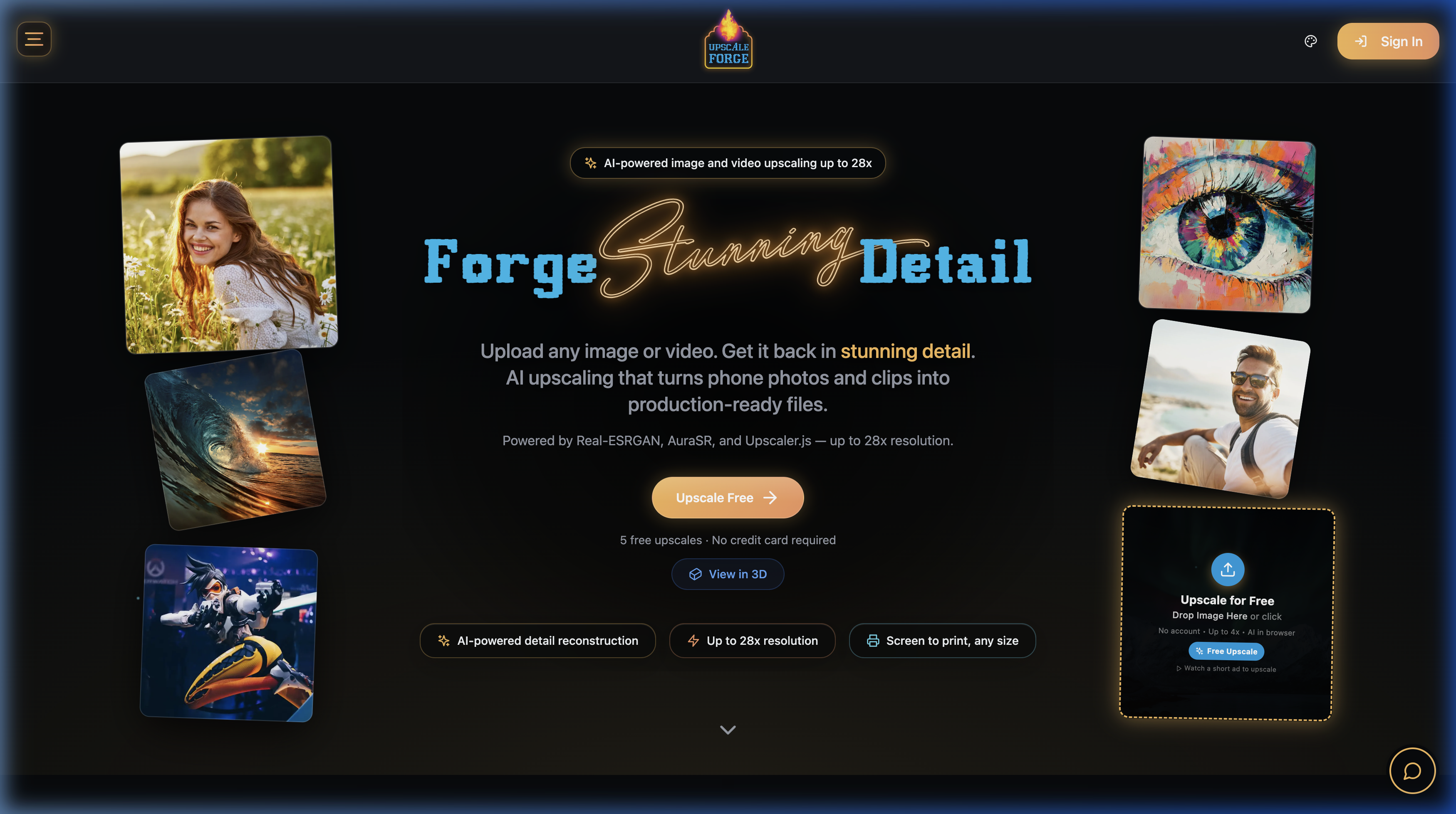 Upscale Forge — ai product