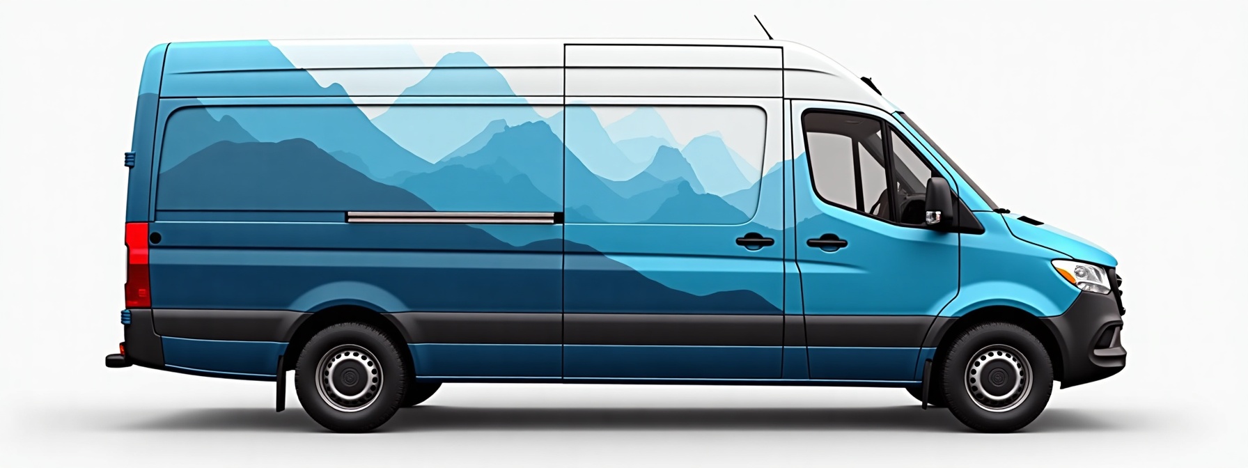 Cloud Mountain Graphics mountain-motif van wrap design